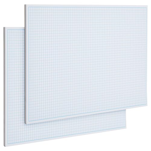 Bright Creations 2 Pack Engineering Graph Paper Pads, 11x17 Quadrille Grid Paper for Drafting, Engineering, Blueprint Drawing, Architect Designers (4 Squares Per Inch, 50 Sheets Each Pad)