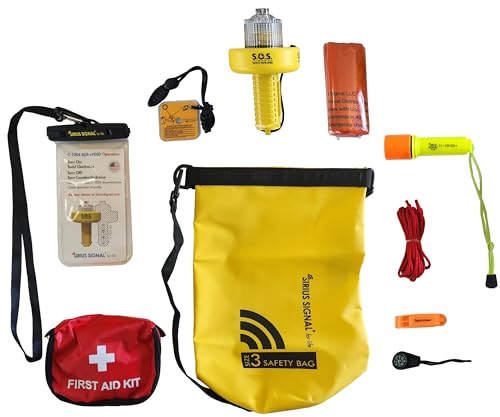 Sirius Signal SB-3L Boating Safety and Emergency SOS Dry Bag Kit for Kayaks, Boats, and Paddle Craft - USCG Approved