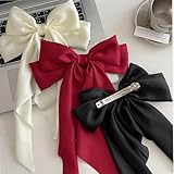 Hair Bows for Women Girls 8 PCS Hair Ribbon Bow Hair Clips with Long Tails Vintage Hair Accessories for Women