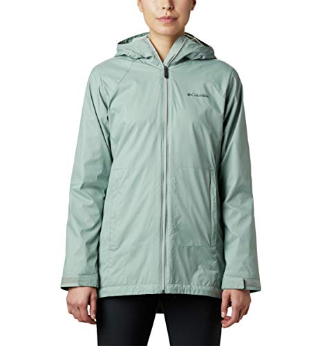 Columbia Women's Plus Size Switchback Long Jacket, Light Lichen/Cool Green Lining, 1X