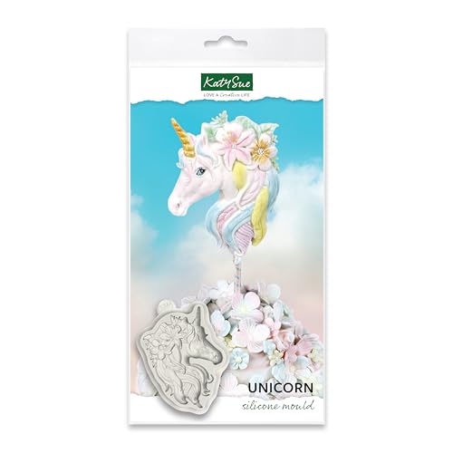 Katy Sue Unicorn Head Silicone Mold for Cake, Cookie Decorating, & Craft. A Unicorn Animal Mold To Use With Fondant, Gum Paste, Sugar Paste, & Air Dry Clay from Katy Sue Designs Fondant Molds