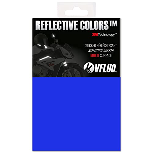 VFLUO - Reflective Sticker Sheet for Bike, Motorcycle, Scooter, Helmets, Stroller/Multi-use - DIY Adhesive Board - 3M Technology - High Visibility - Discreet - Optimised Adhesion