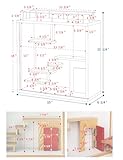 パレットライフ PaletteLife Room Diorama Display Case for Figures, 1-Tier, Stackable, Natural, Fiberboard with Tempered Glass Door, Dust and Moisture Proof, Mini Toys Action Figures Collectibles, BLT-631NA