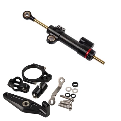 MOQIAOSEIKO Steering stabilizer Compatible with YAMAHA MT09 XSR900 MT-09 MT 09 XSR 900 2021 2022 2023 2024 Motorcycle Steering Damper Mount Bracket Stabilizer Support Speed Wobble Safety