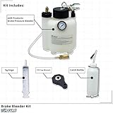 AGM Products 3L Capacity Profesional Pressure Brake Bleeder Kit w/ 1L Catch Bottle. Works with Air Compressors. Works With ABS and Traction Control. Easy 1 Person Brake Bleed Kit