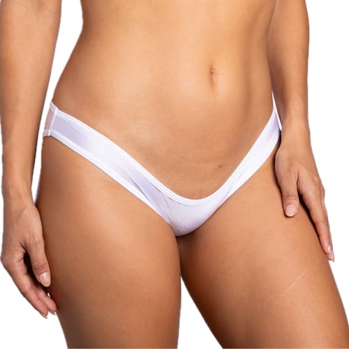 Pin Up Doll Scrunch Back Bikini Panty Underwear For Women, Brazilian Style Women’s Cheeky Panty White