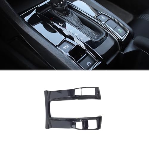 Hyorabyn Interior Gear Shift Molding Strip Cover Trim Compatible with Honda Civic 10th Gen 2016～2021 (LHD Only) Black