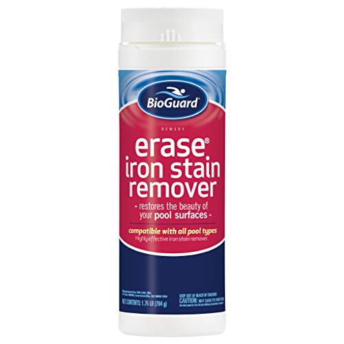 BioGuard Erase Iron Stain Remover, 1.75 lb, Highly Effective Iron Stain Remover, Restore Pool Surfaces, Suitable for All Pool Types