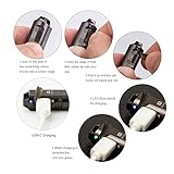 RovyVon A3 Gen 4 Keychain Flashlight- Super Bright 650 Lumens, USB C Rechargeable EDC Flashlight Water-Resistant, Lightweight- Ideal for Everyday Carry, Camping, Hiking, Emergency (Gun Grey)