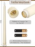 Retisee 100 Pcs Flameless LED Taper Candles 11 Inch Battery Operated Candles Bulk Flickering for Candlesticks for Halloween Christmas Birthday Wedding Party(Ivory)