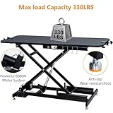 48" Electric Dog Grooming Table, Heavy Duty X-Lift Structural Hydraulic Max Load 350Lbs Professional Pet Grooming Table for Dogs & Cats with Adjustable Overhead Arm, Noose Height Range 9.4''-39.4''