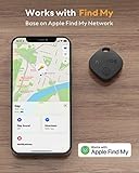 ATUVOS Air Tags-2 Pack, Bluetooth Luggage Tracker Works with Apple Find My APP (iOS Only, Not for Android), Keys Finder and Item Locator for Luggage, Backpack, Suitcases, Replaceable Battery (Black)