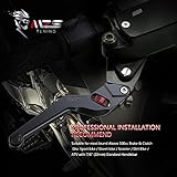 MZS 7/8 Motorcycle Levers, Hydraulic Brake Clutch Lever Set Master Cylinder Reservoir Wheel Adjustable Short Universal Black for Motorbike Street Sport Dirt Bike Scooter ATV