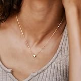 Tiny Gold Triangle Necklace, 18K Gold Plated Sterling Silver Minimalist Dainty Geometric Pendant Necklaces for Women Jewelry