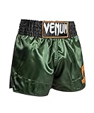 Venum Standard Classic Muay Thai Shorts, Green/Black/Gold, Small