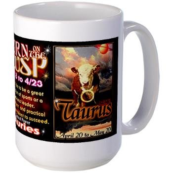 Aries-Taurus Cusp Cup/Mug, Zodiac Astrology Born April 18-23 (15 oz)