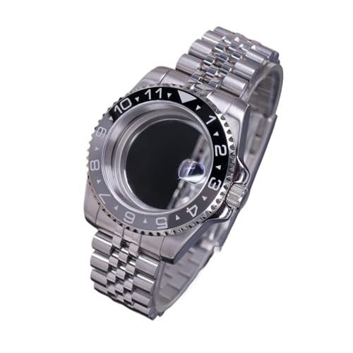 KAKWPFMVCK Yacht Water Resistant Watch Case With Sapphire Crystal Fine Adjustment Slide Clasp For Nh35 Nh36 Nh34 Movement Mods Watch case(C)