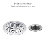 LEKEYE Drain Hair Catcher/Bathtub Shower Drain Hair Trap/Strainer Stainless Steel Drain Protector(Patented Product)