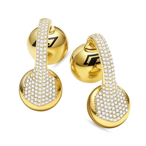 FUNNYEAH JewelPods C01 Wireless Earbuds,Open Ear Earbuds Jewelry-Inspired Designs Metal Clip-on,Excellent Spatial Audio,Sweat and Water Resistant,72H Play,Yellow Gold