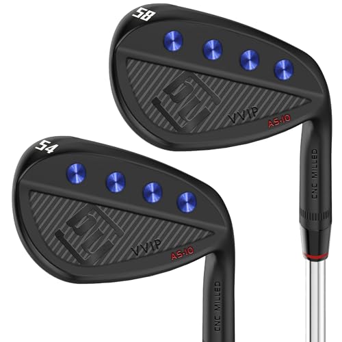 Yamato Full Face Golf Wedge Set or Individual Golf Wedges 50/52/54/56/58/60 Forged Golf Gap Wedge Sand Wedge Lob Wedge Golf Clubs Milled Face (Stainless Steel, 54 58 Degree, Regular, Right)