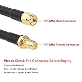 RP-SMA Male to RP-SMA Female Coax Cable, XRDS -RF 15ft Low Loss RG58 RP-SMA WiFi Antenna Extension Coax Cable for WiFi LAN Router Wireless Network Card Adapter