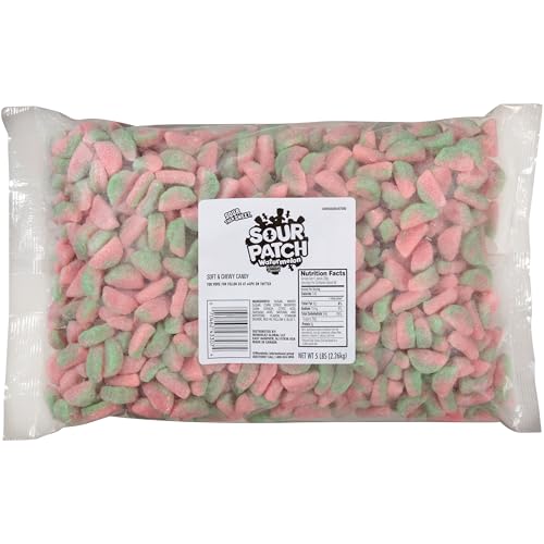 SOUR PATCH KIDS Watermelon Soft & Chewy Candy, Bulk Candy, 5 lb
