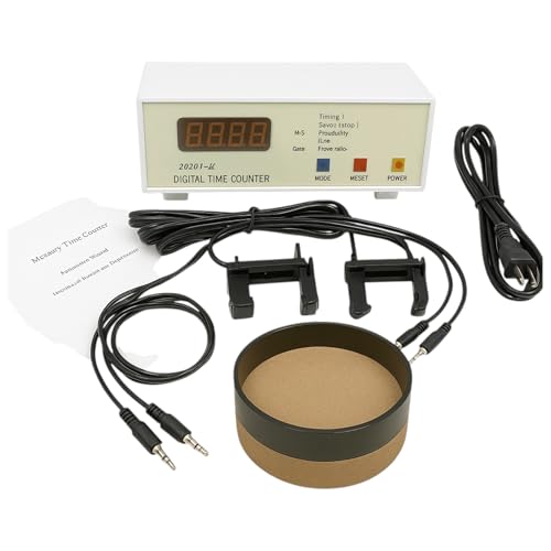 GSC International 2009-RDSET-KT Physics Timing & Inertia Kit – Includes Digital Timer (110V) with Photogates & Ring and Disc Set – Complete STEM Classroom Kit for Motion & Rotational Inertia