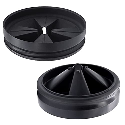 3 3/8" Garbage Disposal Splash Guards Sink Baffle QCB-AM Replacement for InSinkErator Evolution Series, Upgraded Funmit Removable Quiet Collar Drain Plugs, Garbage Disposer Accessories, Black