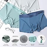 WoozKa Brands Ice Silk Mens Underwear 3 Pack - Seamless Moisture Wicking Boxer Briefs for Men - Breathable QuickDry Trunks