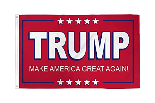 AZ FLAG - Donald Trump Red Flag - 3x5 Ft - 100D Polyester Us President Banner with Two Metal Grommets - Fade Resistant - Vivid Colors - 3' x 5' Feet - 150x90 Cm