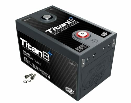 XS Power RSV-S6 1000 Amp Lithium Battery with M6 Terminal Hardware - 14 Volt 20Ah 750CA Deep Cycle LTO Powersports Powercell for Audio Stereo, LED Lighting - 9 lbs, Maintenance Free, Sealed Design