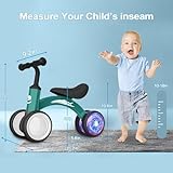 Colorful Lighting Baby Balance Bike Toys for 1 Year Old Boy Girl Gifts, 10-36 Month Toddler Balance Bike, No Pedal 4 Silence Wheels & Soft Seat First Riding on Toys, 1st Birthday Gifts