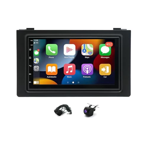 7" Android 13 Double Din Car Stereo with Wireless Carplay Android Auto fit for Saab 9-3 93 2007-2011 IPS Car Audio Receiver w/WiFi GPS Bluetooth AHD Backup Camera Mic,SWC/AV in/FM/AM Radio Receiver