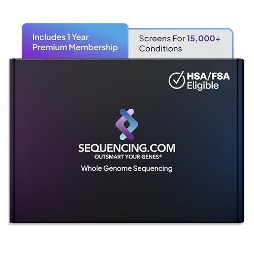 Whole Genome Sequencing Bundle | HSA & FSA Eligible | Genetic Testing WGS Kit | All-in-One DNA Test | Personalized Health, Disease Screening, Carrier Status, Health Predispositions & Wellness Reports