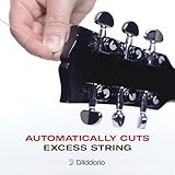 D'Addario Accessories Auto-Trim Tuning Machines - Locking Tuners for Guitars - 6 In Line Setup, Black