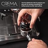 Crema Coffee Products | 53.3mm Coffee Distributor/Leveler & Hand Tamper | Fits 54mm Breville Portafilters | Double Sided, Adjustable Depth | Beautiful Espresso Hand Tampers