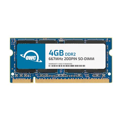OWC 4GB DDR2 667MHz SO-DIMM Memory RAM Compatible with MacBook (Late 2007/Early 2008), MacBook Pro (Mid/Late 2007, Early 2008), & iMac (Late 2007) with Core 2 Duo CPU (OWC5300DDR2S4GB)