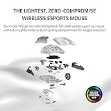 Razer Viper Ultimate Lightweight Wireless Gaming Mouse & RGB Charging Dock: Hyperspeed Wireless Technology - 20K DPI Optical Sensor - 74g Lightweight - 70 Hr Battery - Mercury White