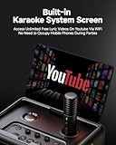 Ikarao Smart Karaoke Machine for Adults - with Lyrics Display, 64GB Karaoke Tablet, 2 Wireless Mics, Professional Karaoke System, 600W Peak Power, 4 DJ Lights, Karaoke Speaker for Any Occasion