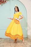 GAUWEAN Princess Dresses for Women Adults Halloween Cosplay Dress Up Princess Costume with Accessories S