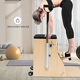 Apdale Pilates Chair, Split-Pedal Stability Pilates Chairs with Handles, Yoga Fitness Trainer Pilates Wunda Chair Pilates Chair for Home Workouts Gym