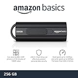 Amazon Basics 256GB Ultra Fast USB 3.1 High Capacity Flash Drive for Fast Data Transfer and Storage, Black