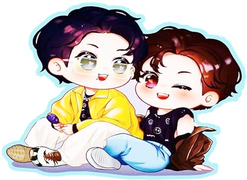 Jungkook V Tae Hyung Vinyl Decal Sticker UV & Water Proof Gift Laptop Car Bumper Window Tumbler Accessories 4.2" Korea