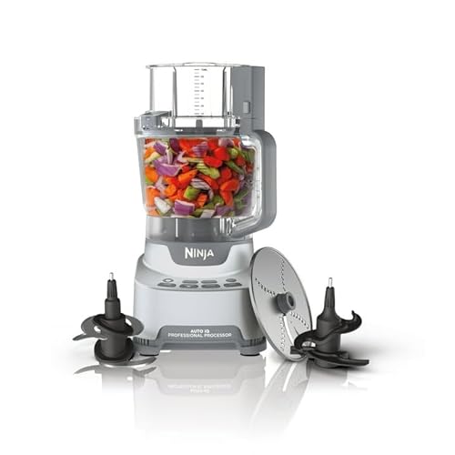 Ninja Professional XL 1200-Watt Food Processor With Auto-Spiralizer, XL 12-Cup Bowl, 3 Speeds, Dough & Slicing Blades – Powerful Food Chopper For Home & Kitchen