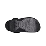 Crocs Unisex-Adult Classic Work Clogs, Adjustable Slip Resistant Work Shoes with Hole-Free Construction, Black, 8 Women/6 Men