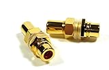 1-Pr Philmore Gold RCA To RCA Bulkhead Female Jacks, Red and White Panel Mount