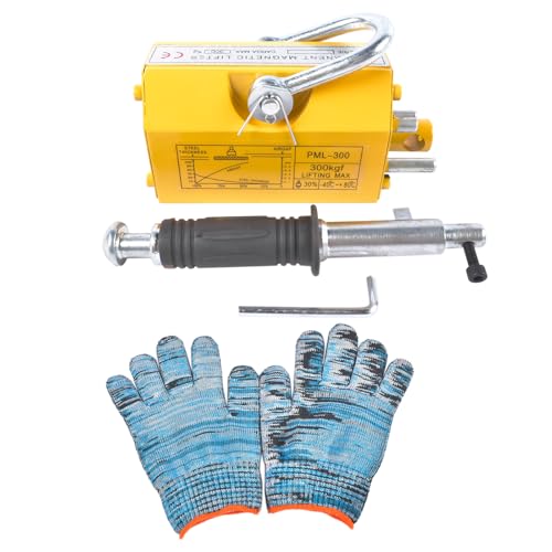 GELUOXI Permanent Magnetic Lifter Lifting Magnet 660 lbs/300 kg with Strong Neodymium Magnets for Hoist