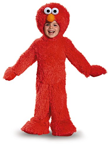 Disguise Elmo Extra Deluxe Plush Infant/Toddler Costume, Medium (3T-4T) Red