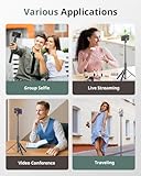 Sensyne 60" Phone Tripod & Selfie Stick, Lightweight All in One Phone Tripod Integrated with Wireless Remote Compatible with All Cell Phones for Selfie/Video Recording/Photo/Live Stream/Vlog（Black）