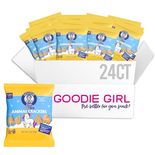 Goodie Girl, Magical Gluten Free Animal Crackers Snack Packs | Gluten Free, Peanut Free, Dairy Free, Egg Free (24 Individual Packs)